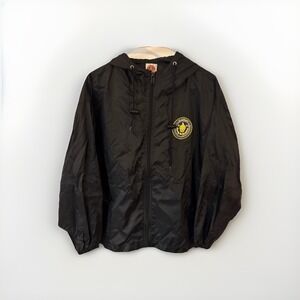 Vintage Looney Tunes Tweety Jacket Windbreaker Women's Sz Medium Black Rain